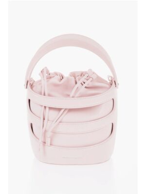 Alexander McQueen Solid Color Leather Bucket Bag