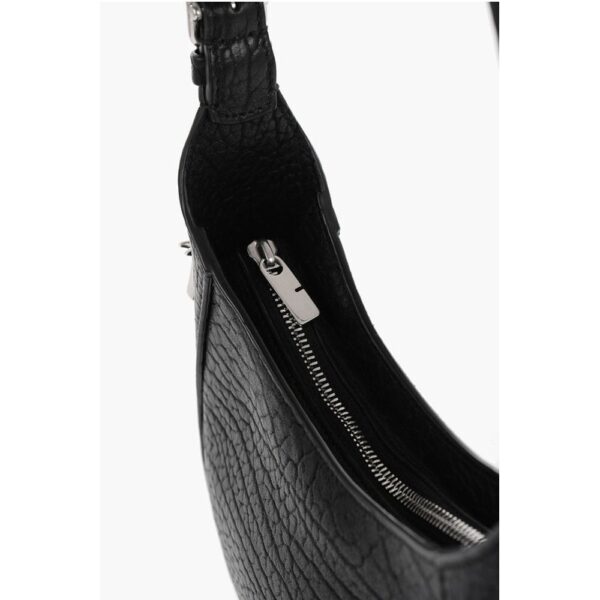 Burberry Textured Leather CHESS BAGUETTE Shoulder Bag with Silver-Ton - Image 2