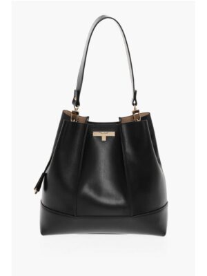 Testoni Leather LINDA Shoulder Bag with Matching Pouch