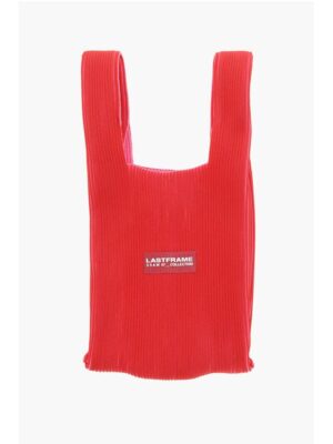 Last Frame Two-Tone Knitted Tote Bag with Faux Leather Shoulder Strap