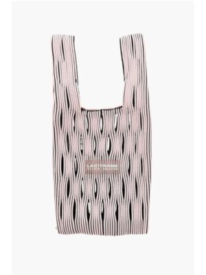 Last Frame Two-Tone Knitted Tote Bag with Cut-Out Details
