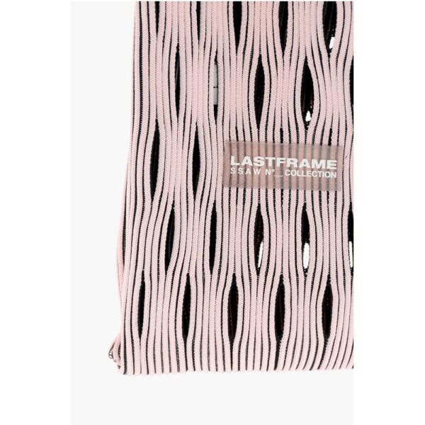 Last Frame Two-Tone Knitted Tote Bag with Cut-Out Details - Image 4