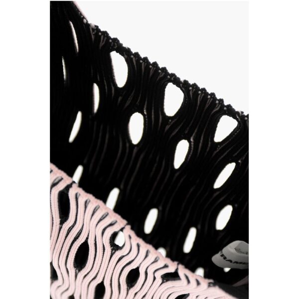 Last Frame Two-Tone Knitted Tote Bag with Cut-Out Details - Image 5