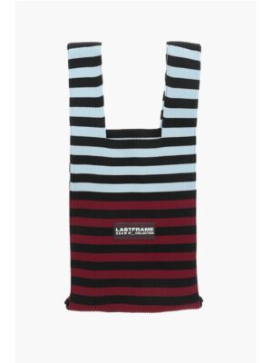 Last Frame Striped Knitted Tote Bag