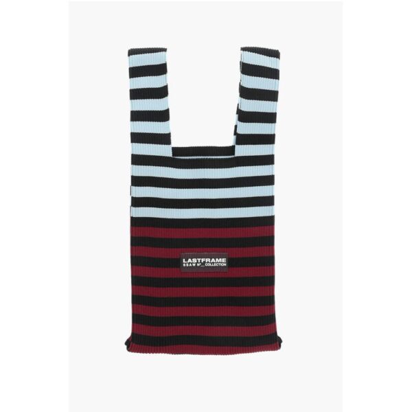 Last Frame Striped Knitted Tote Bag