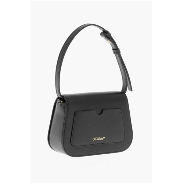 Off-White Leather SKELETON BINDER Shoulder Bag with Golden Detail - Image 2