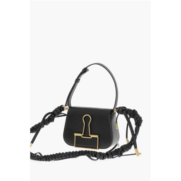 Off-White Leather SKELETON BINDER Shoulder Bag with Golden Detail - Image 3