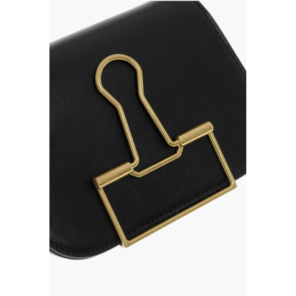 Off-White Leather SKELETON BINDER Shoulder Bag with Golden Detail - Image 4