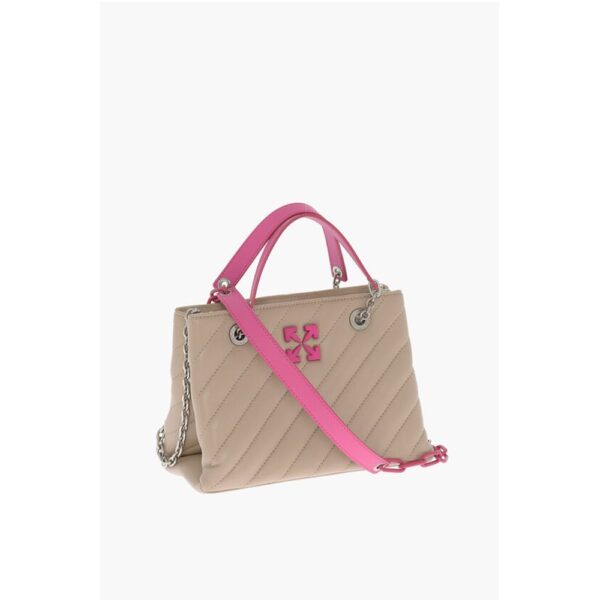 Off-White Quilted Leather JACKHAMMER Tote Bag with Contrasting Details - Image 3