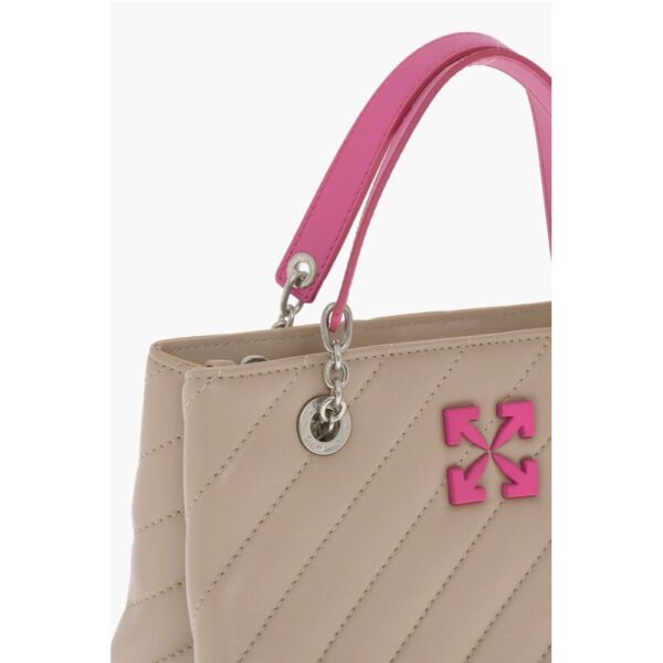Off-White Quilted Leather JACKHAMMER Tote Bag with Contrasting Details - Image 4