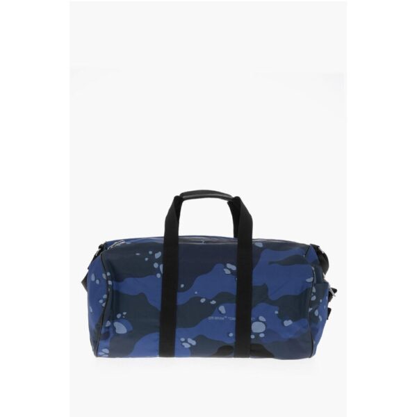 Off-White Camouflage Motif Travel Duffle Bag