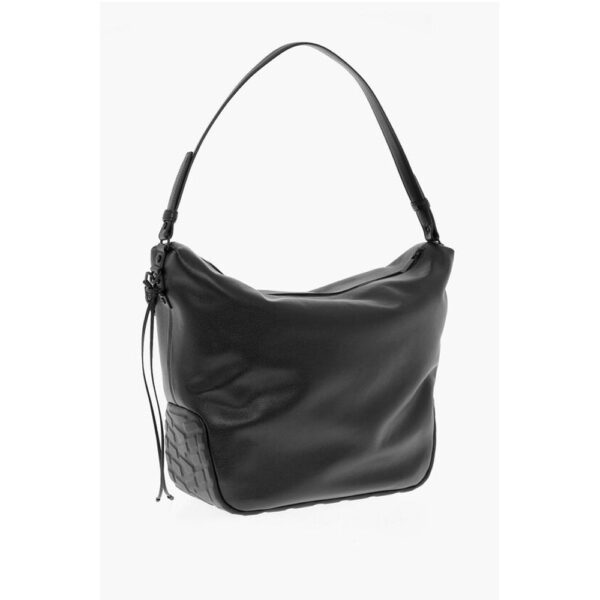 Off-White Solid Color Leather BIKER TIRE Weekend Bag - Image 2