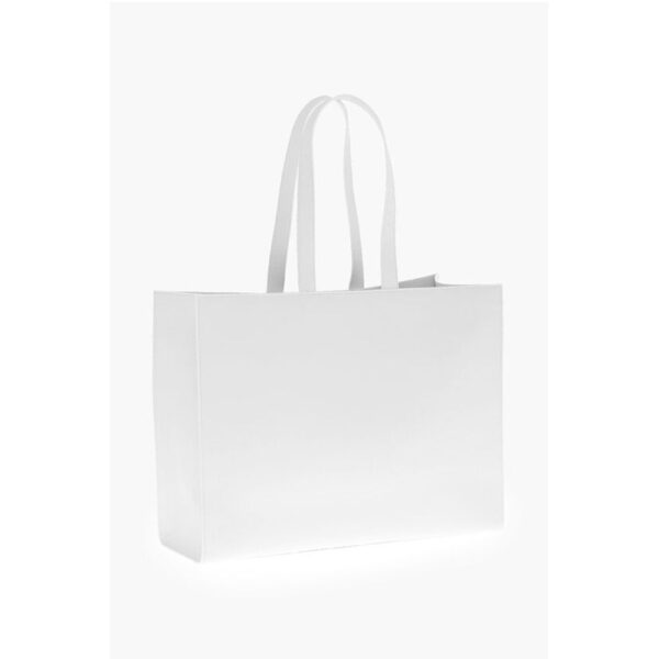 Off-White Leather DIAG HYBRID Tote Bag with Removable Shoulder Strap - Image 2