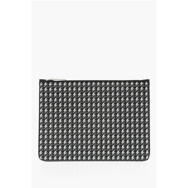 Neil Barrett All-Over Logo Leather Pouch