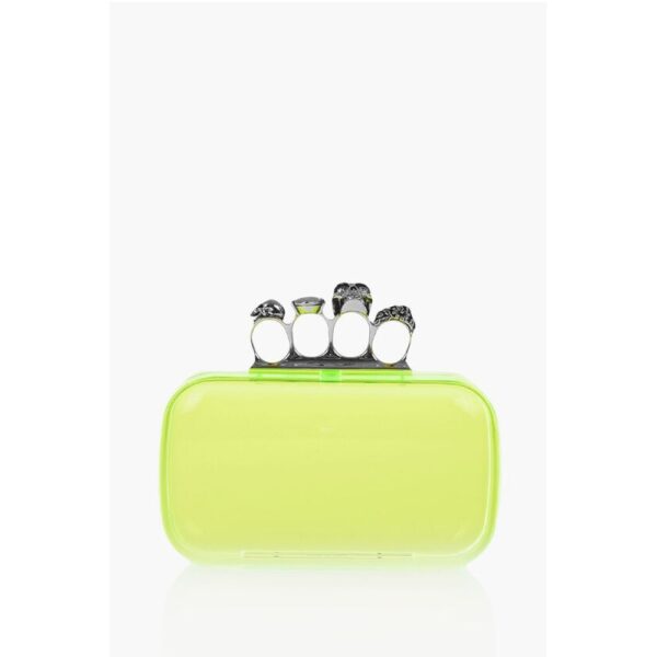 Alexander McQueen See-Through FOUR RING Hard Clutch Bag