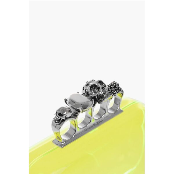 Alexander McQueen See-Through FOUR RING Hard Clutch Bag - Image 3