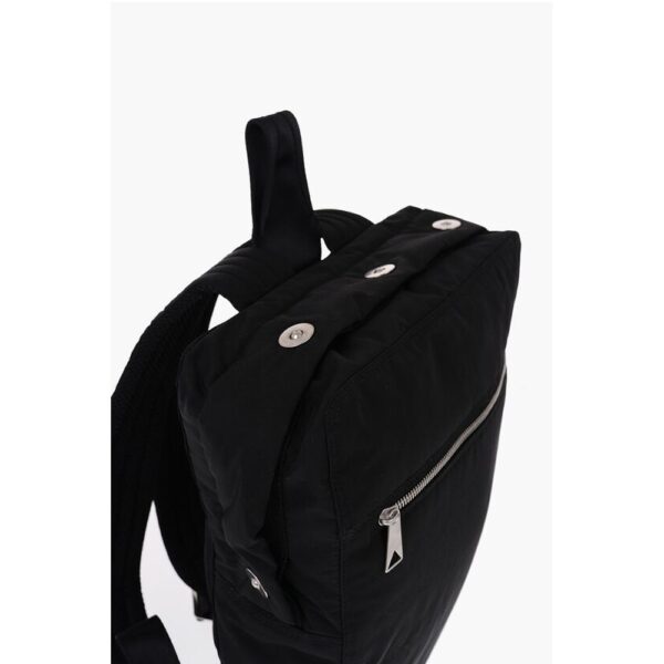 Bottega Veneta Solid Color Backpack with Zip and Snap Buttons Closure - Image 3