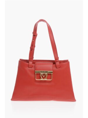 Moschino LOVE 3 Compartment Faux Leather Tote Bag