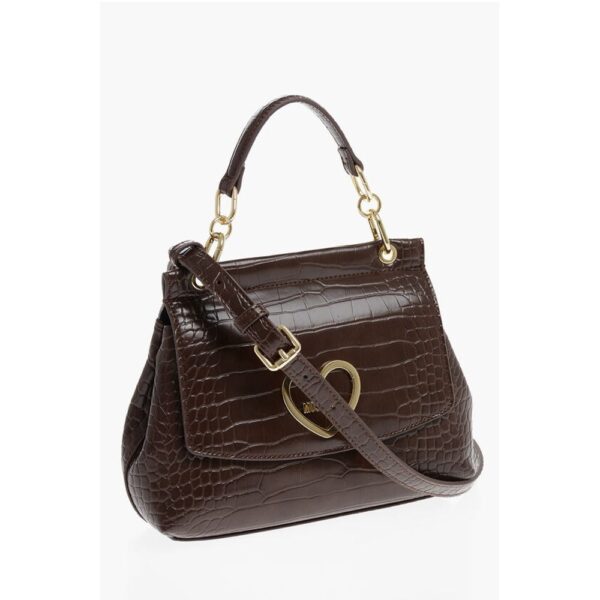 Moschino LOVE Faux Leather Bag with Golden Details and Removable Shou - Image 3