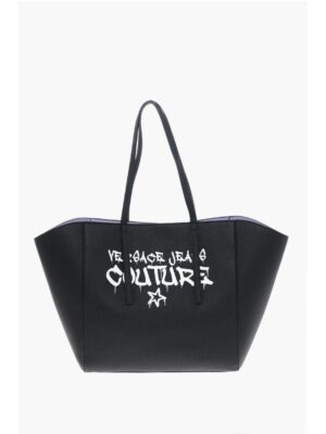 Versace JEANS COUTURE Textured Faux Leather Maxi Tote bag with Clout