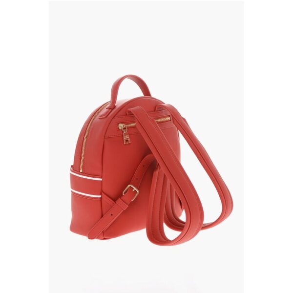 Moschino LOVE Faux Leather Backpack with Printed Contrasting Logo - Image 2