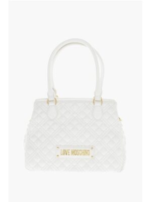 Moschino LOVE Quilted Textured faux Leather with a LM Logo