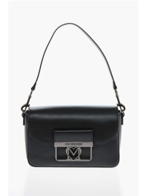 Moschino LOVE Faux Leather Bag with Silver-Effect Closure