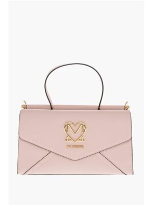 Moschino LOVE Faux Leather Envelope Bag with Removable Shoulder Strap