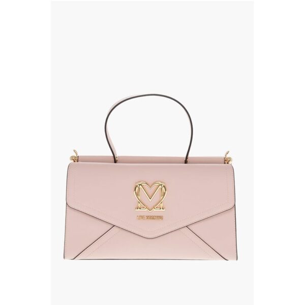 Moschino LOVE Faux Leather Envelope Bag with Removable Shoulder Strap