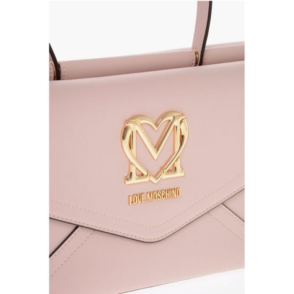 Moschino LOVE Faux Leather Envelope Bag with Removable Shoulder Strap - Image 4