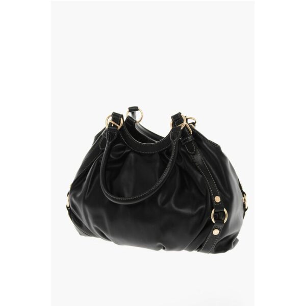 Moschino LOVE MOSCHINO Faux Leather Bucket Bag with Golden Details - Image 2