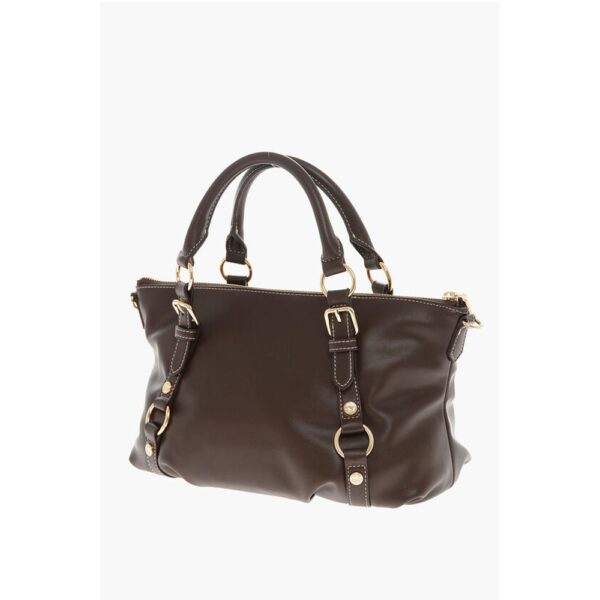 Moschino LOVE Faux Leather Hande Bag With Golden Logo - Image 2