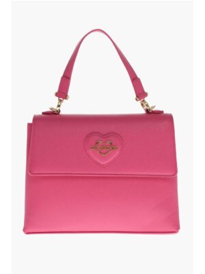 Moschino LOVE Saffiano Faux Leather Hande Bag with Removable Shoulder