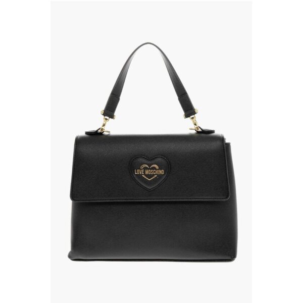 Moschino LOVE MOSCHINO Saffiano Faux Leather Hande Bag with Removable