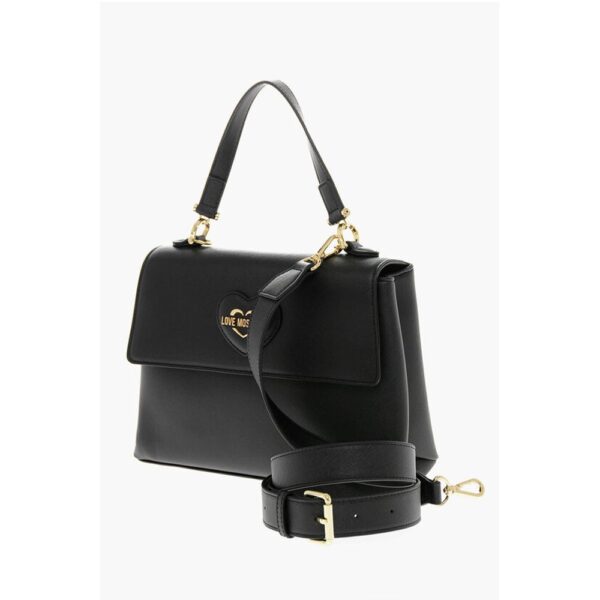 Moschino LOVE MOSCHINO Saffiano Faux Leather Hande Bag with Removable - Image 3
