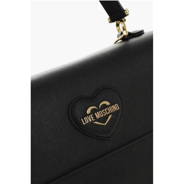 Moschino LOVE MOSCHINO Saffiano Faux Leather Hande Bag with Removable - Image 4