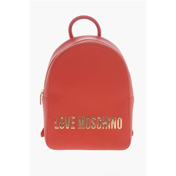 Moschino LOVE MOSCHINO Faux Leather Backpack with Lettering Logo