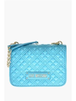 Moschino LOVE MOSCHINO Faux Leather Quilted Shoulder Bag Laminated Ef