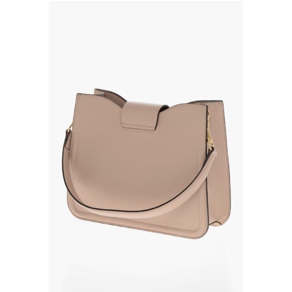 Moschino LOVE Faux Leather Shoulder Bag with Golden Hearts - Image 2