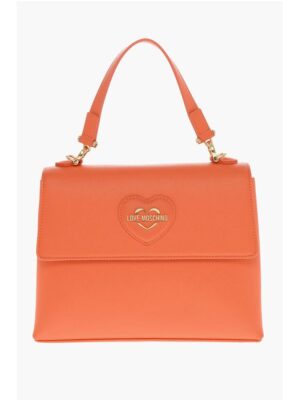 Moschino LOVE Saffiano Faux Leather Hande Bag with Removable Shoulder