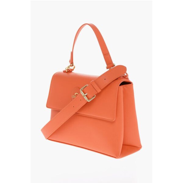 Moschino LOVE Saffiano Faux Leather Hande Bag with Removable Shoulder - Image 3