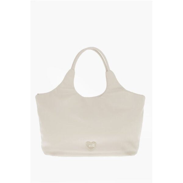 Moschino LOVE Faux Leather MARSHMALLOW Hobo Bag with Matched Pouch