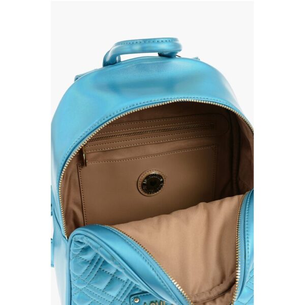 Moschino LOVE Quilted Laminated Faux Leather Backpack - Image 4