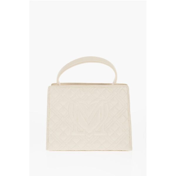 Moschino LOVE Quilted Faux Leather Bag with Removable Shoulder Strap - Image 2