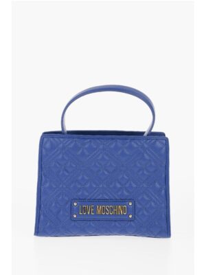 Moschino LOVE Quilted Faux Leather Bag with Removable Shoulder Strap