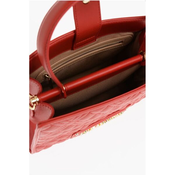 Moschino LOVE Quilted Faux Leather Bag with Removable Shoulder Strap - Image 4