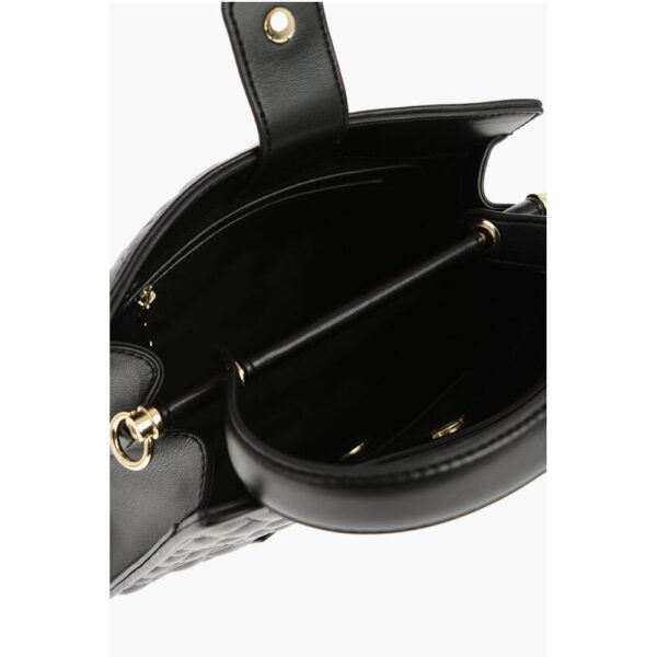 Moschino LOVE Quilted Faux Leather Bag with Removable Shoulder Strap - Image 4