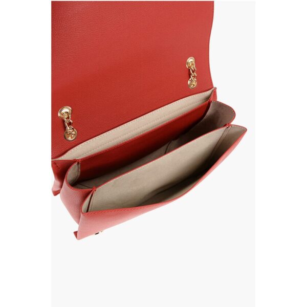 Moschino LOVE Faux Leather Shoulder Bag with Golden Details - Image 4