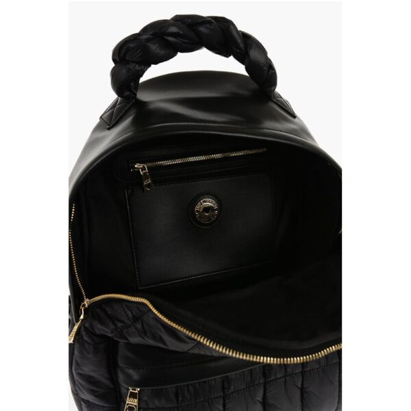 Moschino LOVE Quilted Nylon Backpack with Faux Leather Trims - Image 4