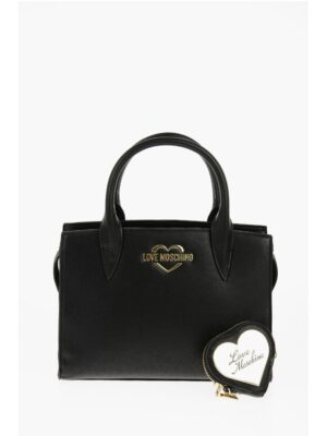 Moschino LOVE Solid Color Tote Bag with Golden Logo